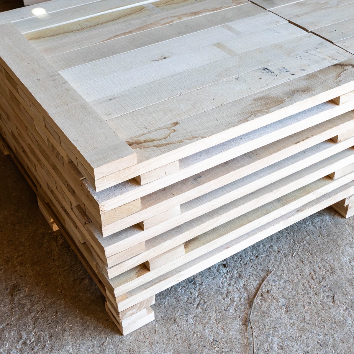 Oak strips for chevron parquet